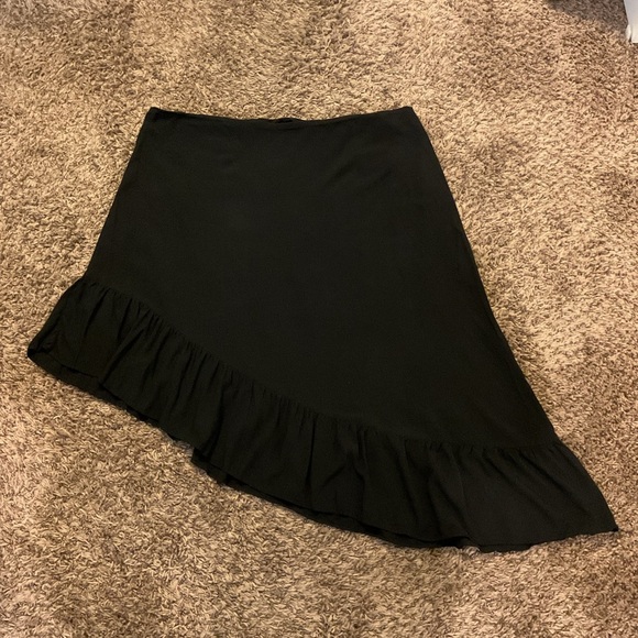 Nine West Dresses & Skirts - 4. Nine West Black Asymmetric Skirt Ruffle Flowy Size XXL